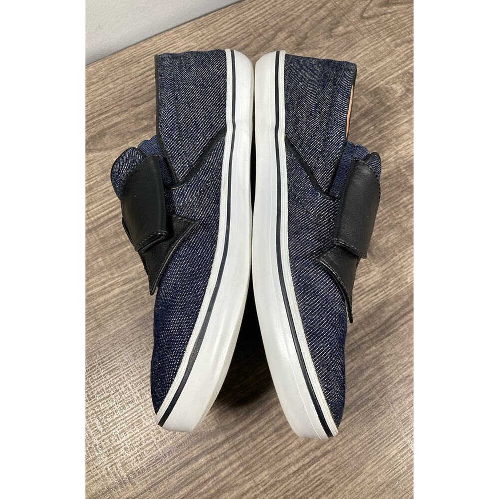 Kate Spade New York Delise Too Denim Shoes With Black Bow Slip On Flats Size 8 - Picture 3 of 9